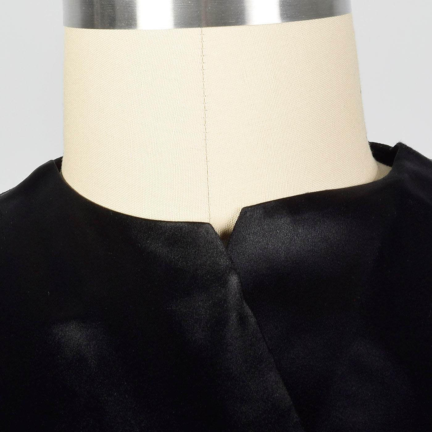 1940s Black Cocktail Dress with Satin Bodice