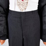 1950s Mens Two Piece Suit in Charcoal Gray