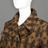Bohemian Miu Miu Tapestry Coat with Double Breasted Closure
