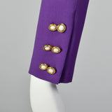 1980s Louis Feraud Purple Skirt Suit
