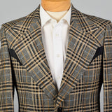 1970s Plaid Norfolk Jacket with Belted Back