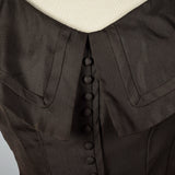 1950s Suzy Perette Dark Brown Wiggle Dress