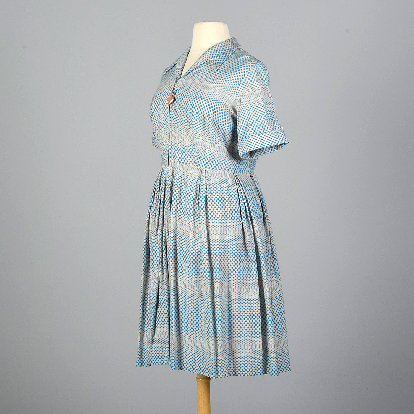 1950s Op Art Print Dot Dress