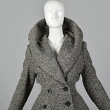 1950s Wool Tweed Skirt Suit with Sculptable Portrait Collar