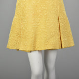 Medium Christian Dior 1960s Yellow Brocade Dress
