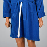 1960s Mens Blue Terry Cloth Robe