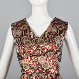 1960s Metallic Brocade Party Dress