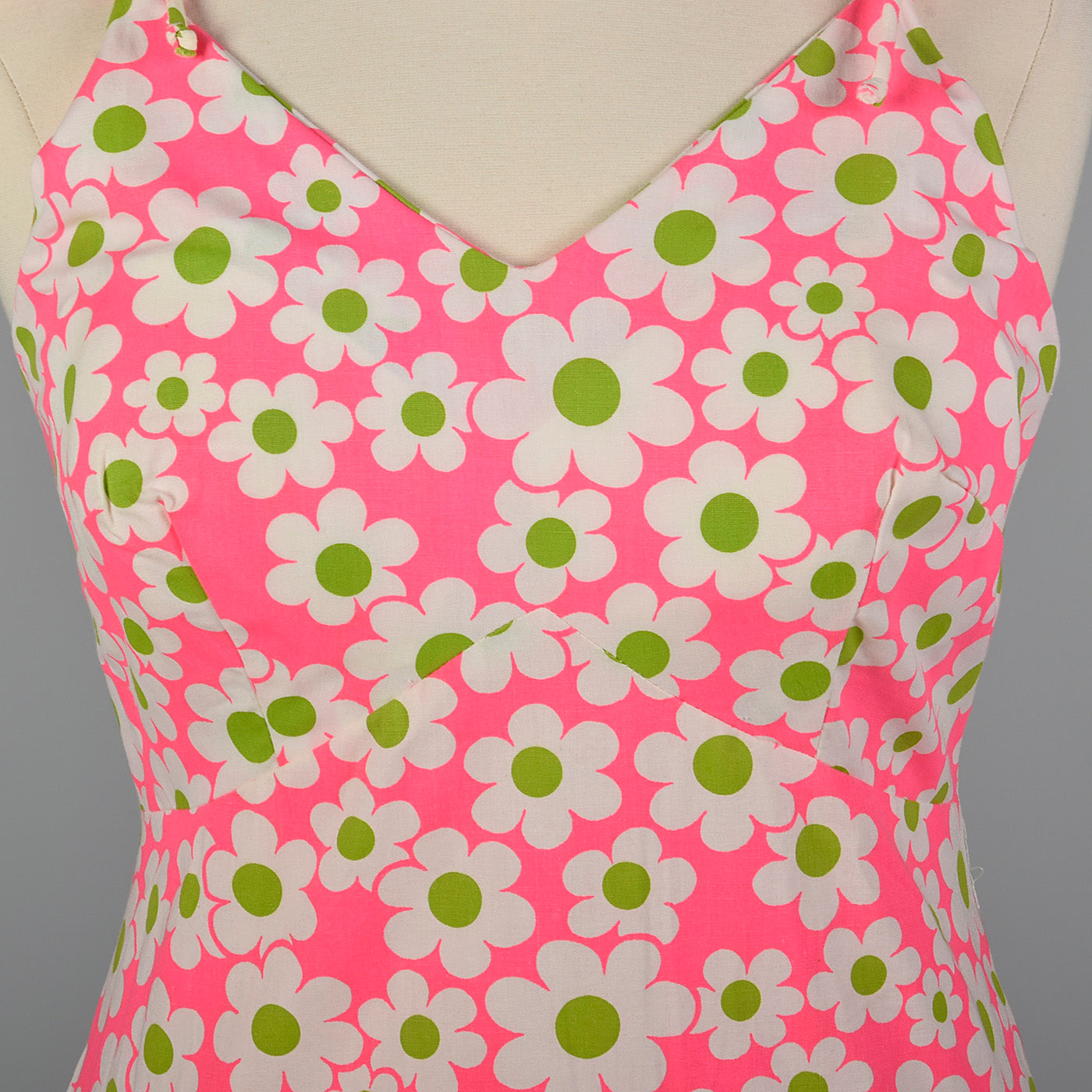 1960s Deadstock Pink Floral Dress