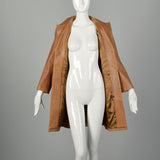 XS 1990s North Beach Leather Jacket Buttery Soft Tan Minimalist