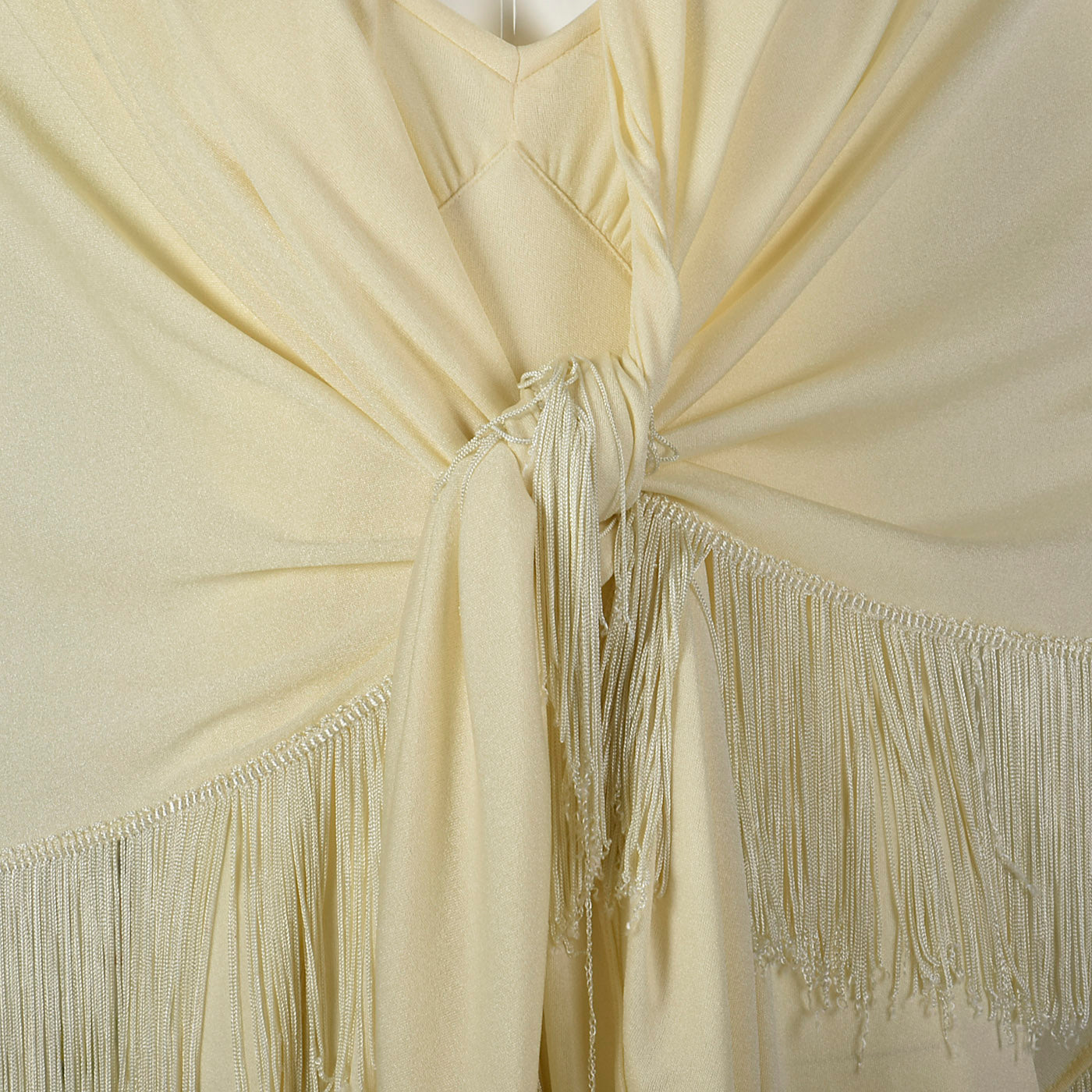 1970s Hand Painted Maxi Dress and Matching Shawl