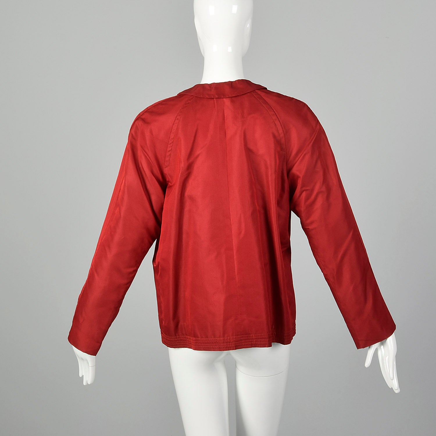 Large 1960sRed Silk Lightweight Jacket
