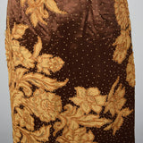 1950s Brown Dress with Lace Applique