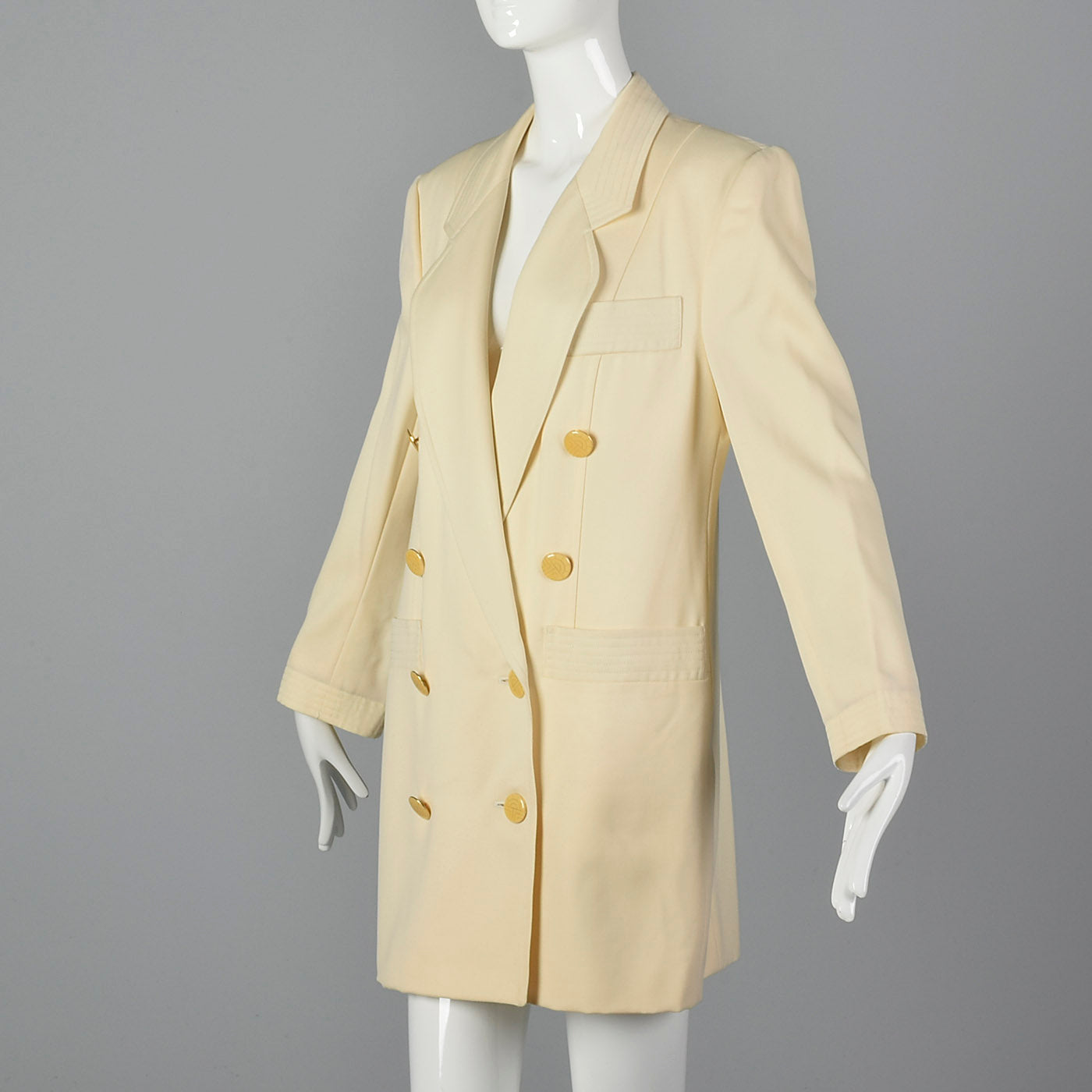 1980s Louis Feraud Cream Blazer