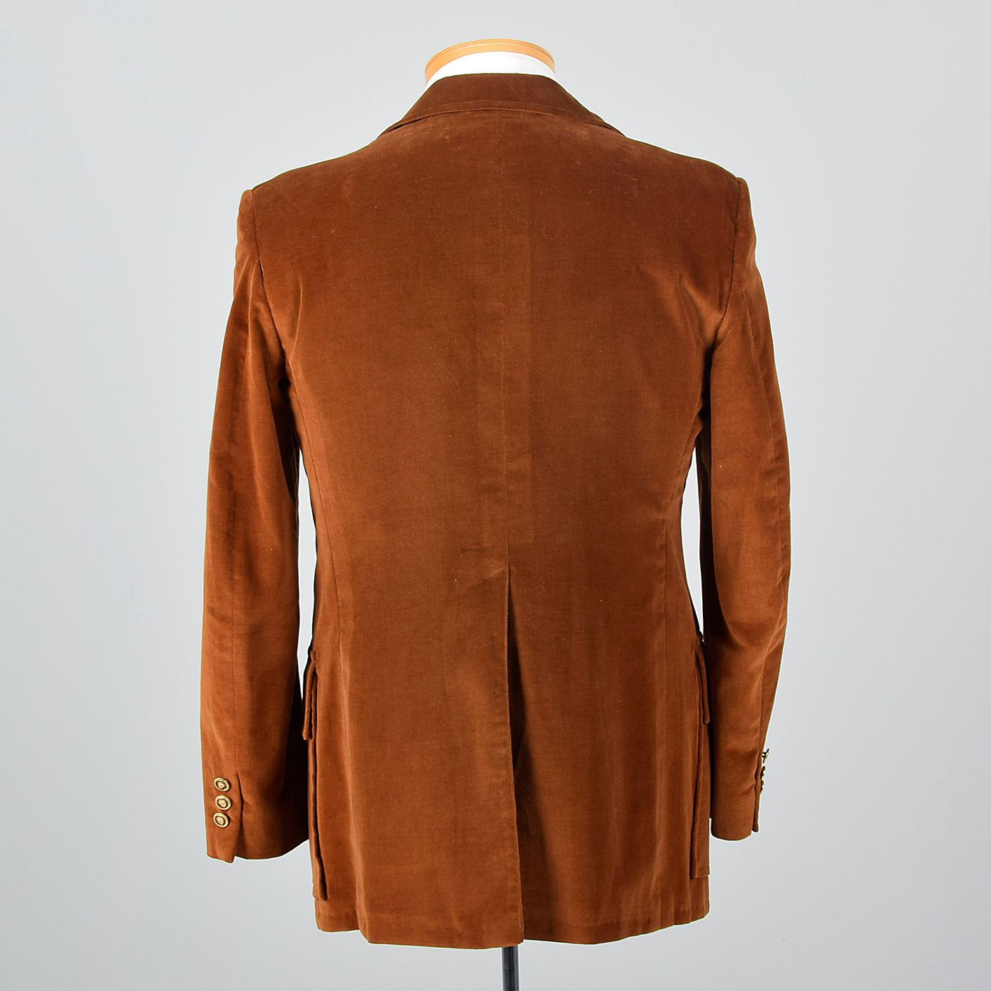 1960s Mens Brown Velvet Mod Jacket