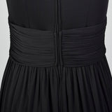 1970s Black Jersey Knit Maxi Dress