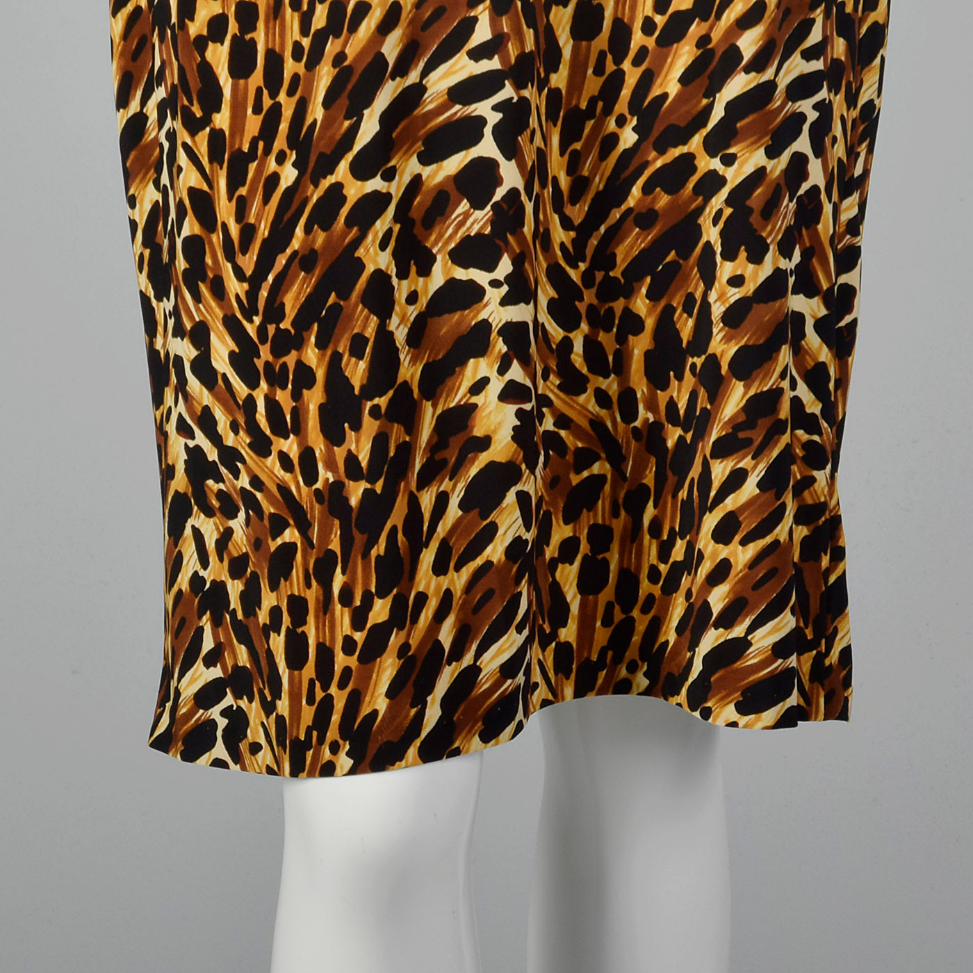 2000s Norma Kamali Leopard Print Sheath Dress