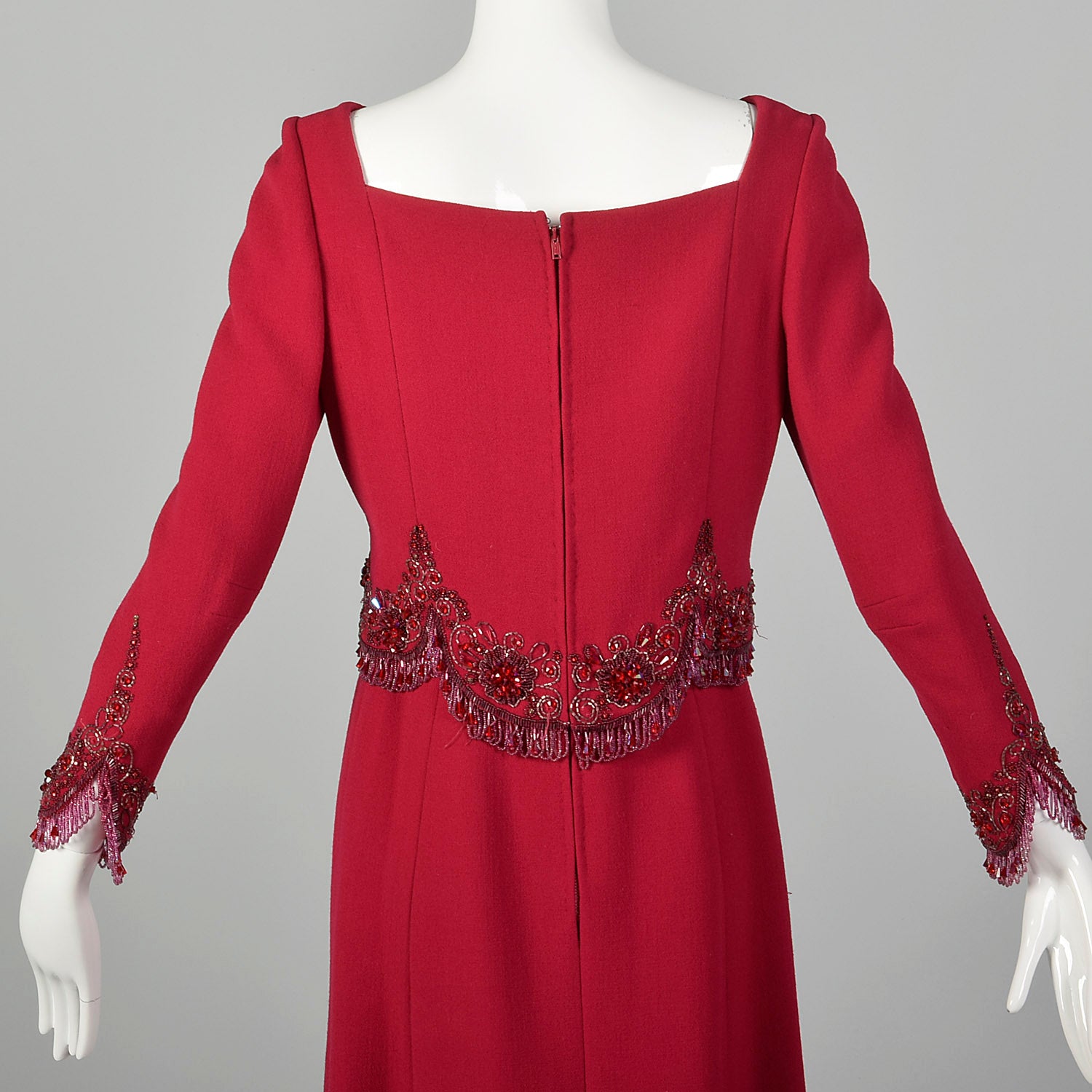 Small 1960s Catherine Scott Winter Formal Red Evening Gown Ensemble De Style & Salvage Small 1960s Catherine Scott Winter Formal Red Evening Gown Ensemble De Style & Salvage