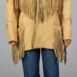 1990s Mens Leather Fringe Jacket
