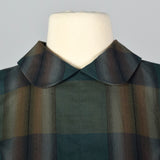 1950s Summer Dress in Green Plaid