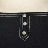 1950s Little Black Dress with White Topstitching