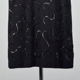 Medium 1950s Sequined Little Black Dress