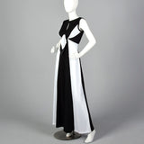1970s Two Tone Palazzo Pant Jumpsuit