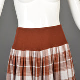 1980s Norma Kamali Knit Separates Set in Plaid