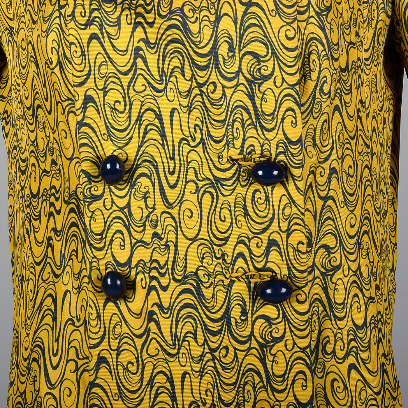 1960s Psychedelic Print Coat Dress