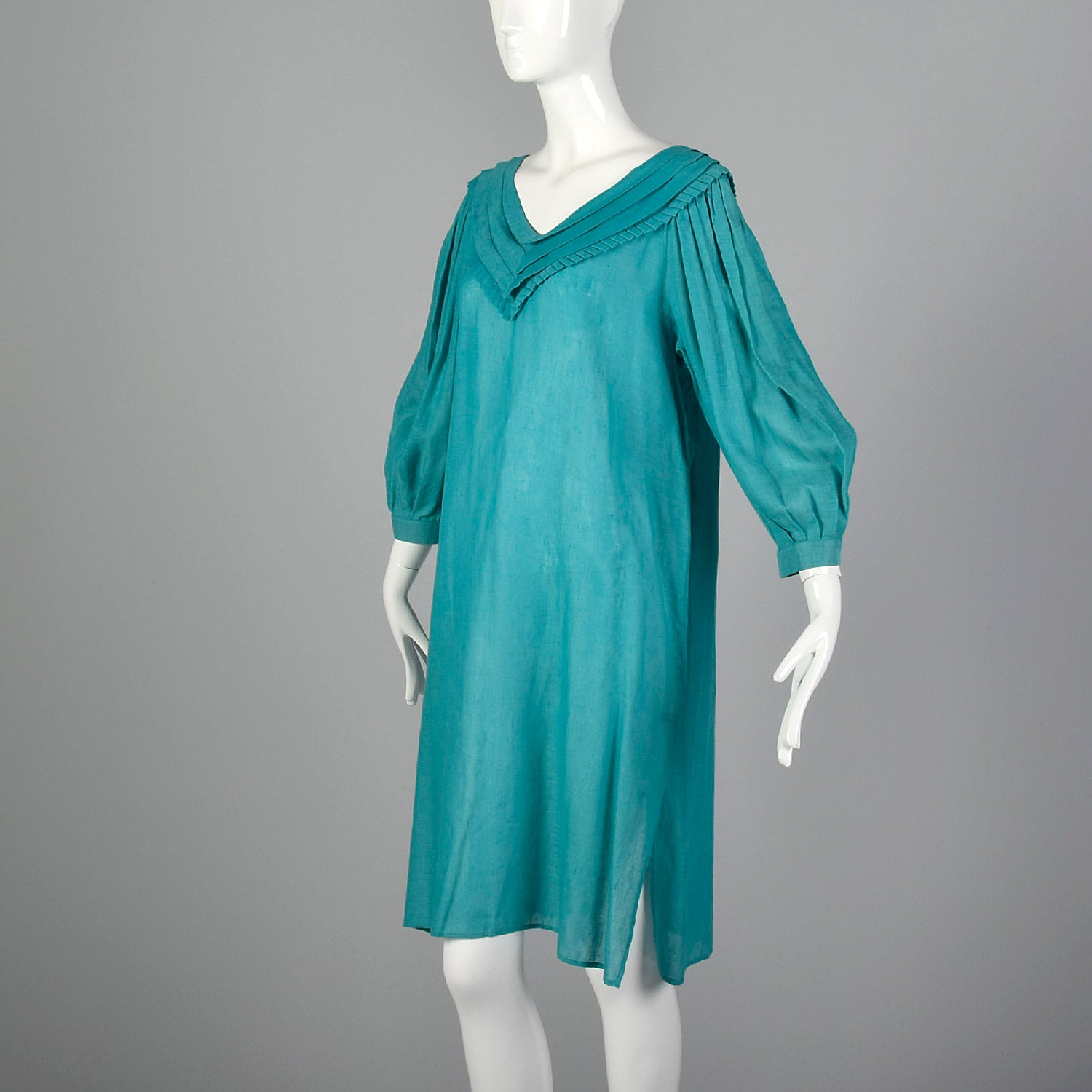 1980s Byblos Teal Tunic Dress