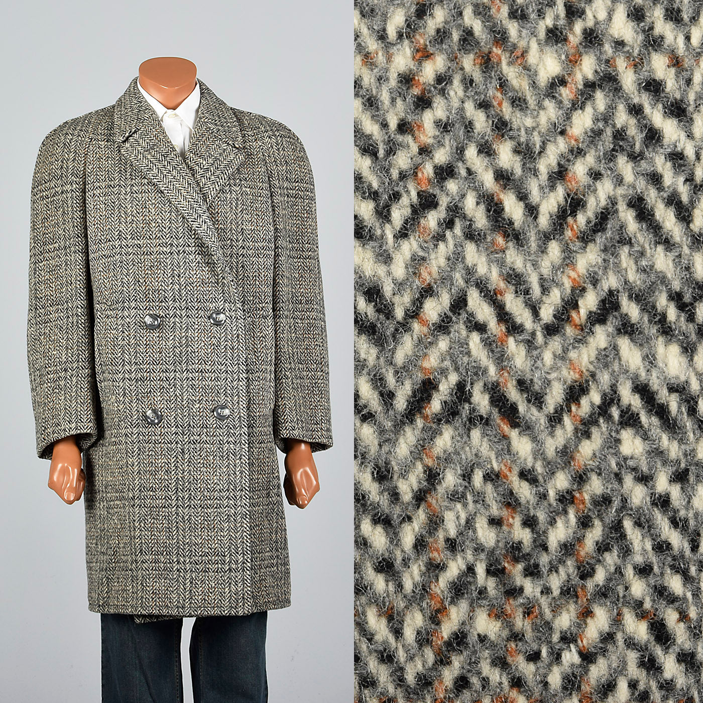 1950s Mens Wool Tweed Frankfurt Coat