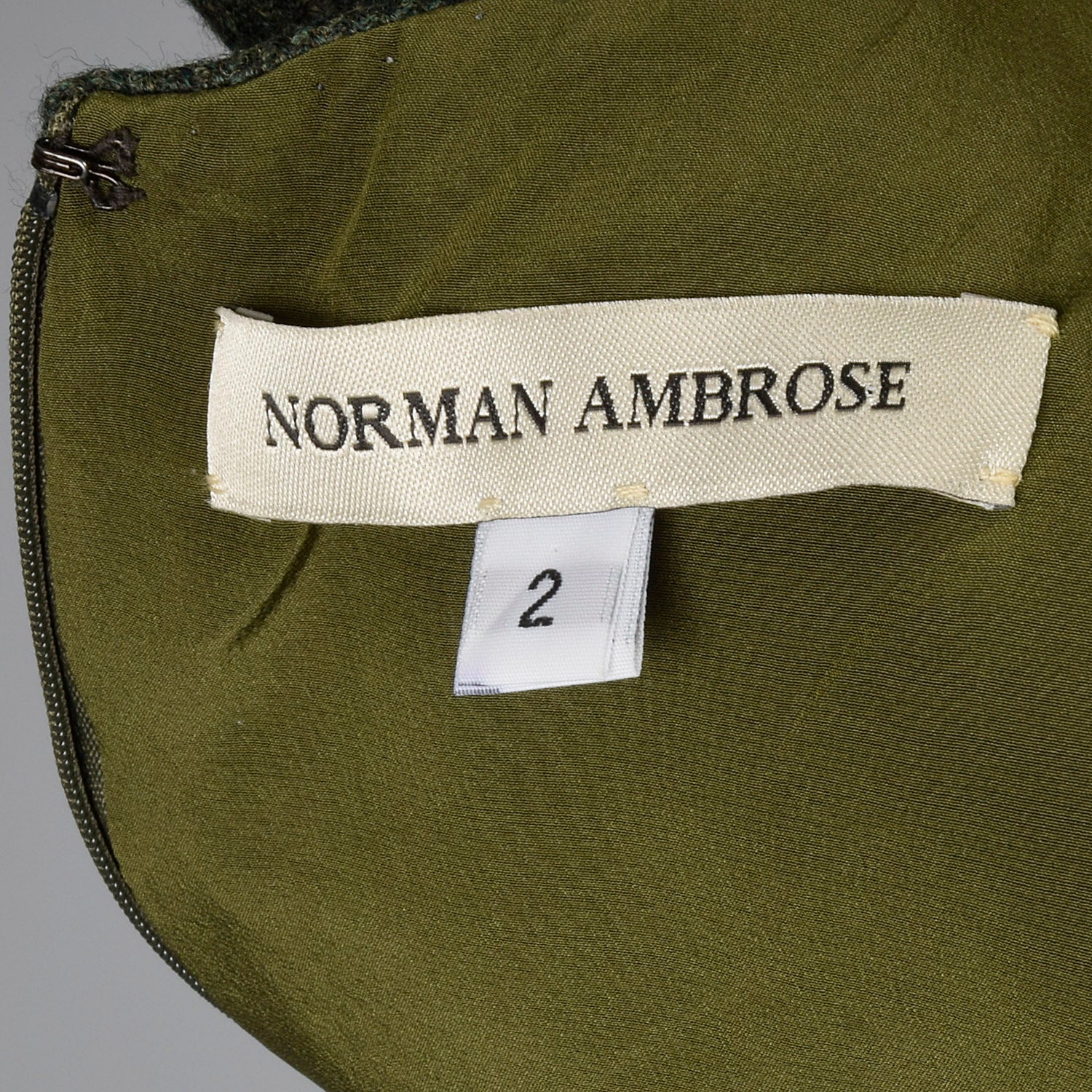 Classic Green Wool Dress by Norman Ambrose