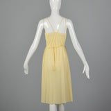 1950s Yellow Nightgown with Tie Back Waist