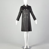 Small 1960s Black on Black Psychedelic Coat