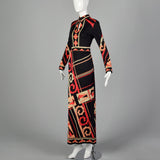 Medium 1970s Black Maxi Dress