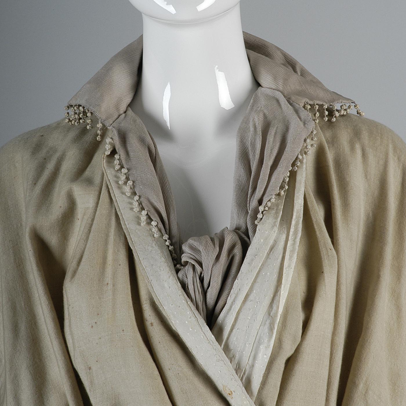 Edwardian Walking Coat with Dramatic Sleeves and Pleated Back