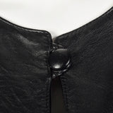 1980s Black Leather Capelet