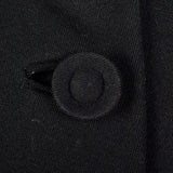 1940s Classic Black Princess Coat