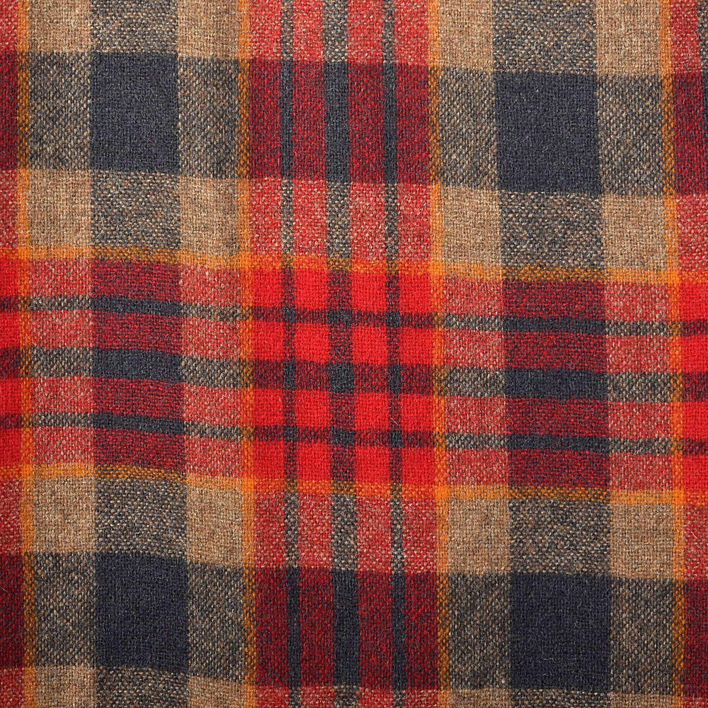 1970s Mens Pendleton Plaid Wool Shirt with Wing Collar