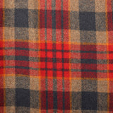 1970s Mens Pendleton Plaid Wool Shirt with Wing Collar
