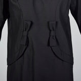 1950s Suzy Perette Avant Garde Black Wool Sack Dress