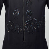 XS 1920s Black Beaded Dress