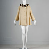1950s Swing Jacket with Stripe Mink Collar