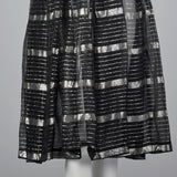 1950s Sheer Black and Silver Dress