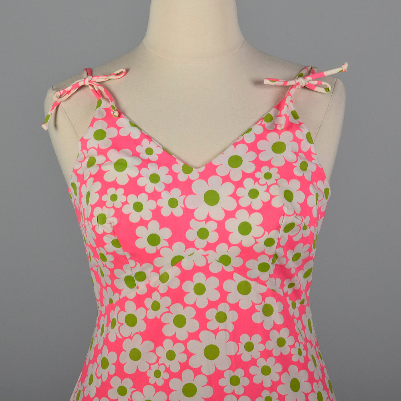 1960s Deadstock Pink Floral Dress