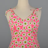 1960s Deadstock Pink Floral Dress