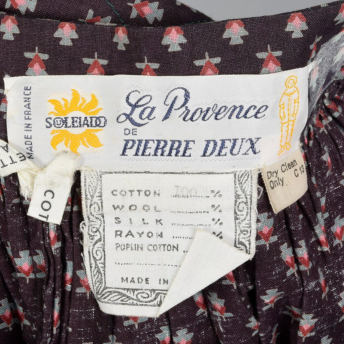 1970s La Provence de Pierre Deux Cotton Skirt with Patch Pockets