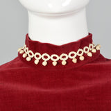 1940s Burgundy Velvet Evening Dress