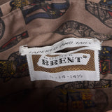 1950s Mens Deadstock Shirt with Novelty Stained Glass Print