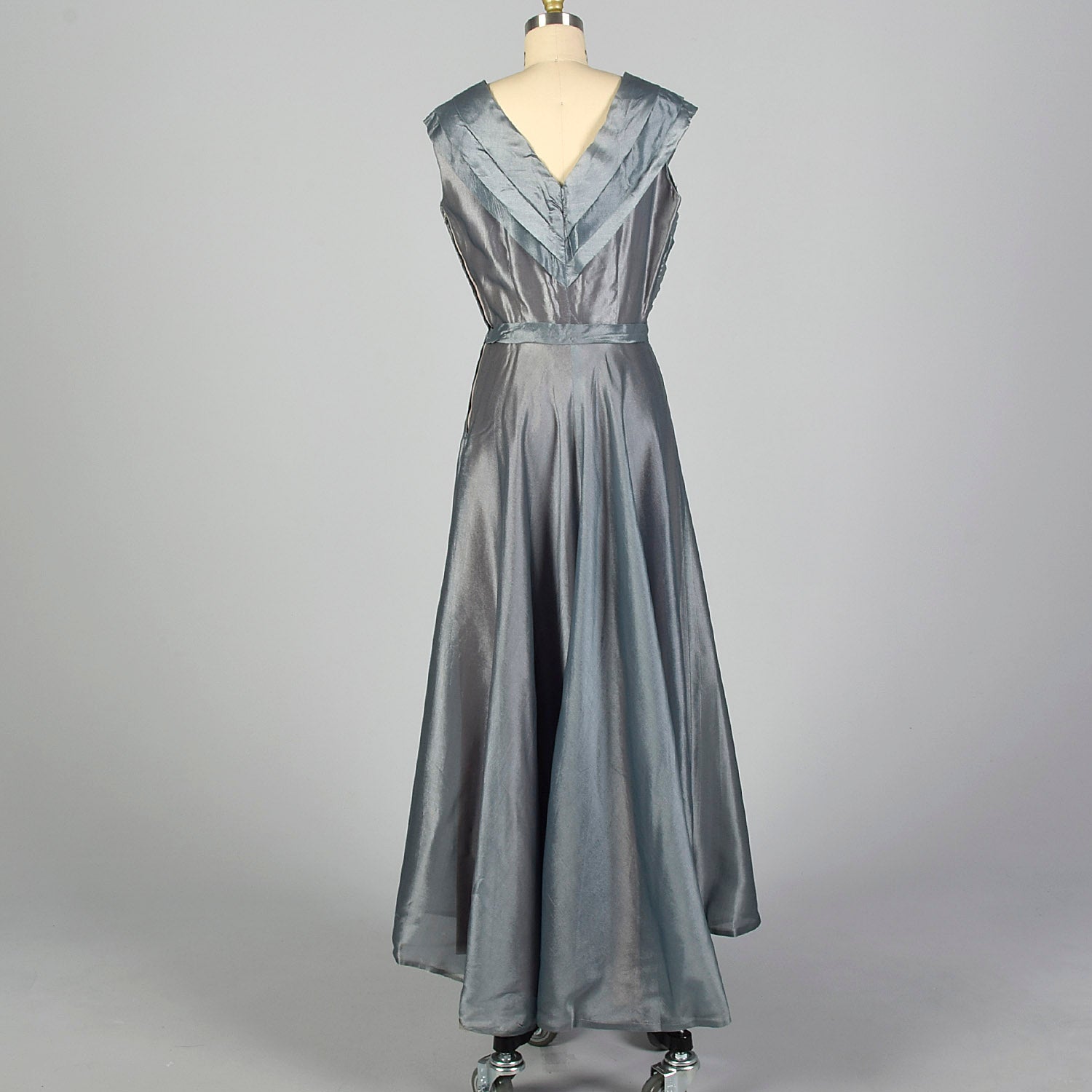 Medium 1950s Blue Long Formal Gown