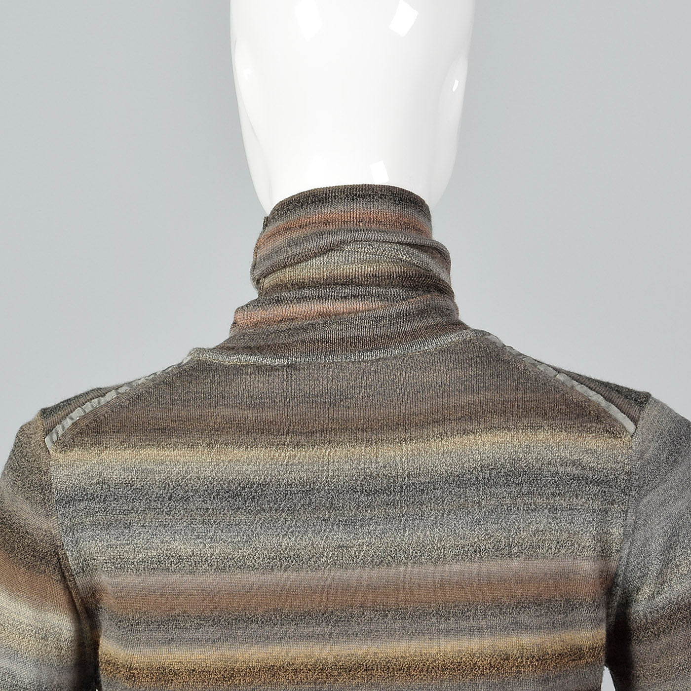 2000s Yves Saint Laurent Striped Knit Turtleneck